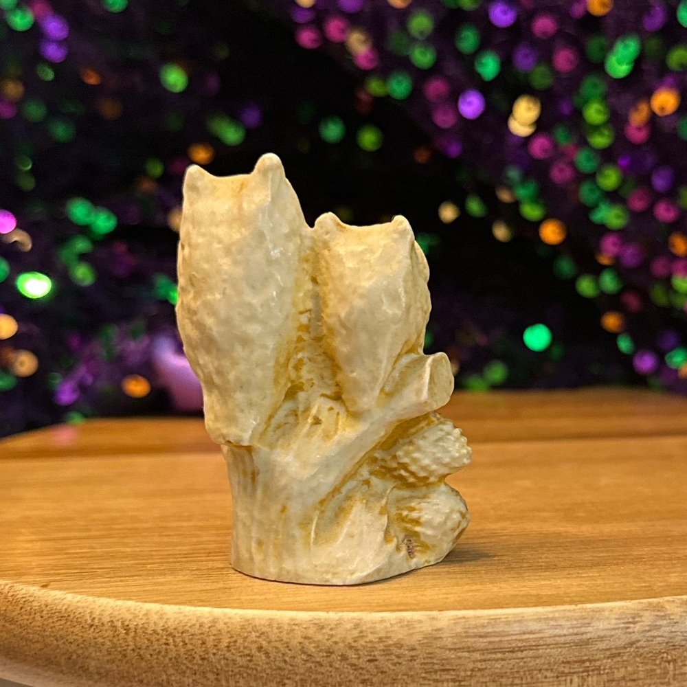Charming Tan Owl Figurine for Small Pets - Picture 3 of 7